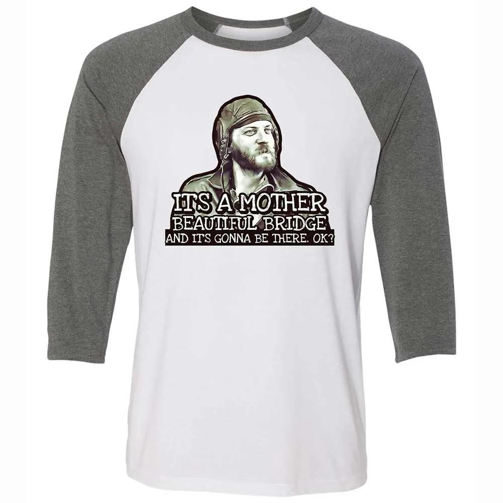 Unisex 3/4 Baseball Tee - SRFJ7BCQ - White/Deep Heather - 11