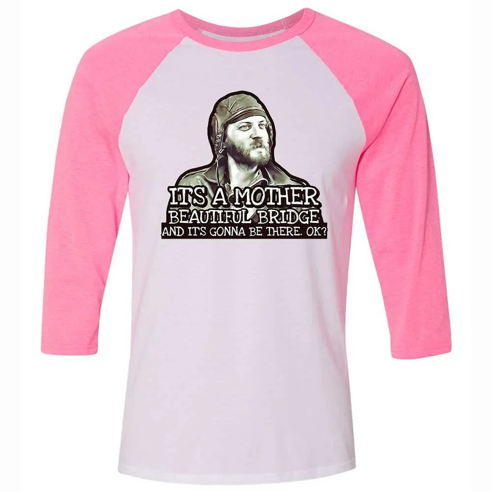 Unisex 3/4 Baseball Tee - SRFJ7BCQ - White/Neon Pink - 12