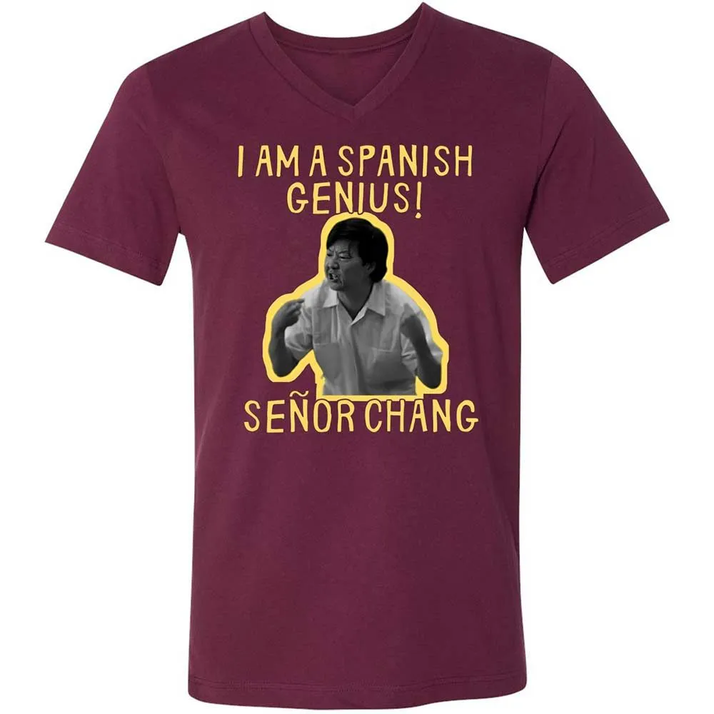 Unisex V-Neck T-Shirt - 8UFX7WPD - Maroon - 8