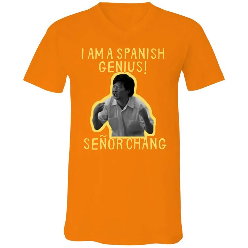 Unisex V-Neck T-Shirt - 8UFX7WPD - Orange - 12