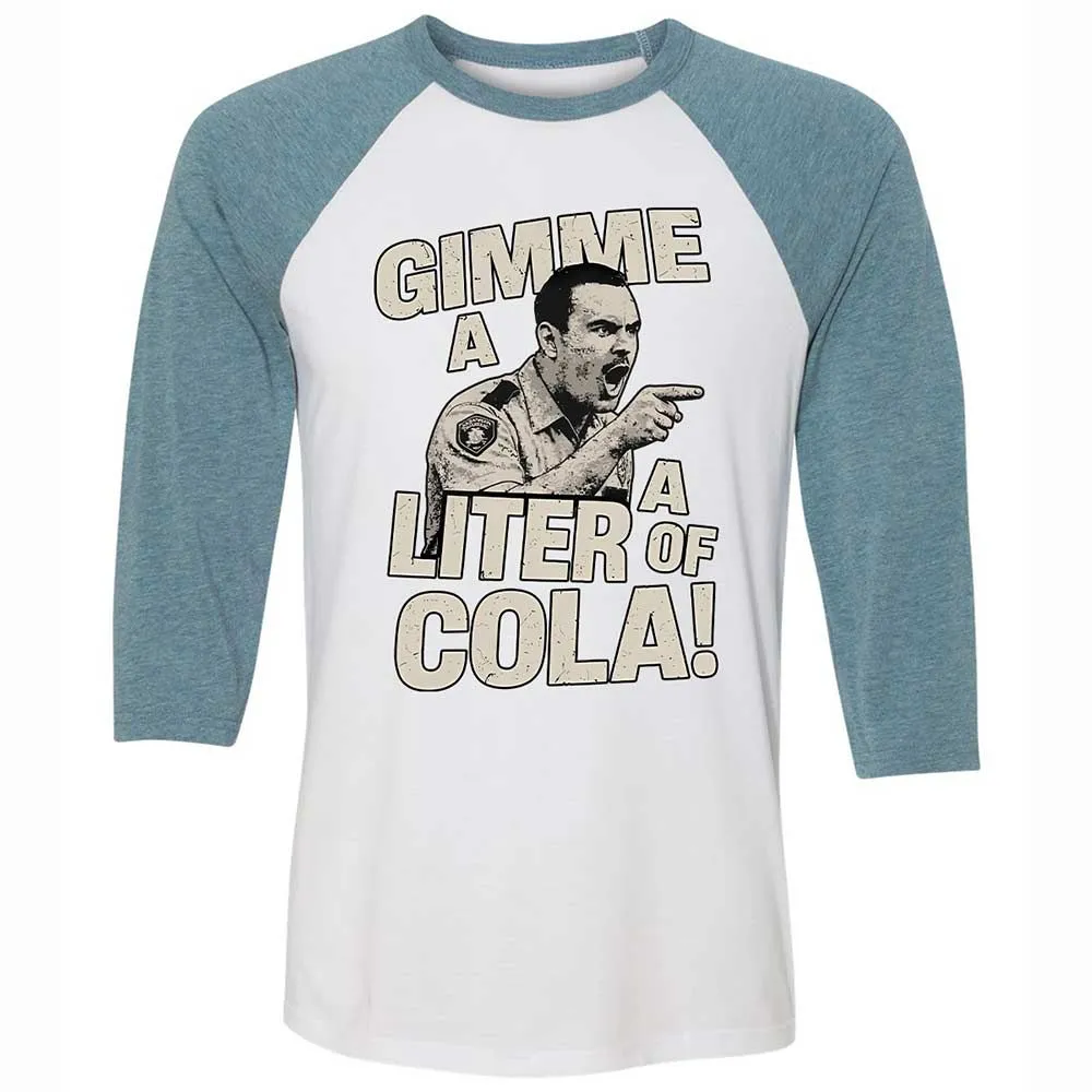 Unisex 3/4 Baseball Tee - WLY8JJU1 - White/Denim - 3