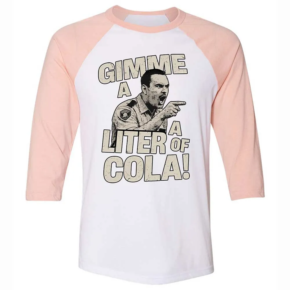 Unisex 3/4 Baseball Tee - WLY8JJU1 - White/Heather Peach - 5