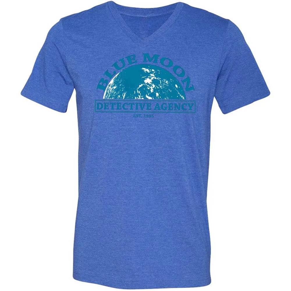 Unisex V-Neck T-Shirt - JHYTSBLG - Heather True Royal - 4