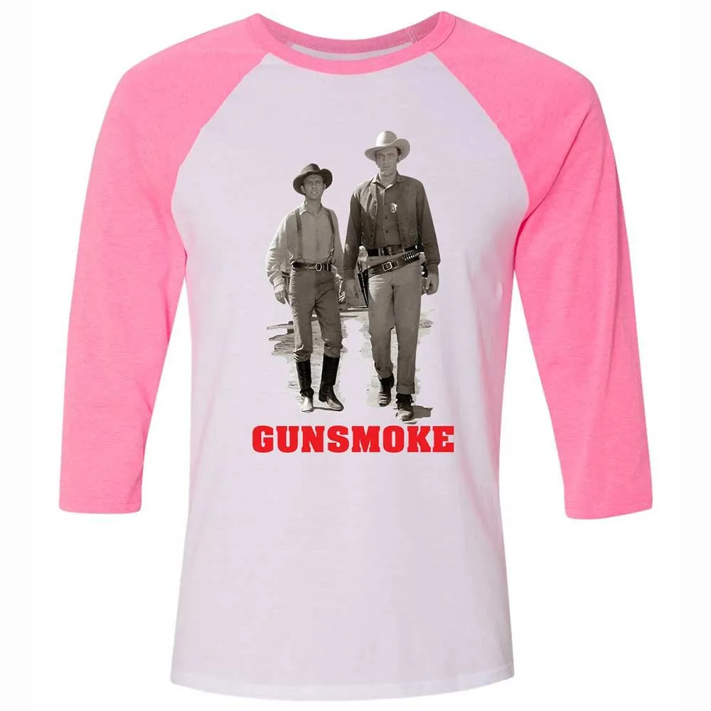 Unisex 3/4 Baseball Tee - ASJEFZXP - White/Neon Pink - 12