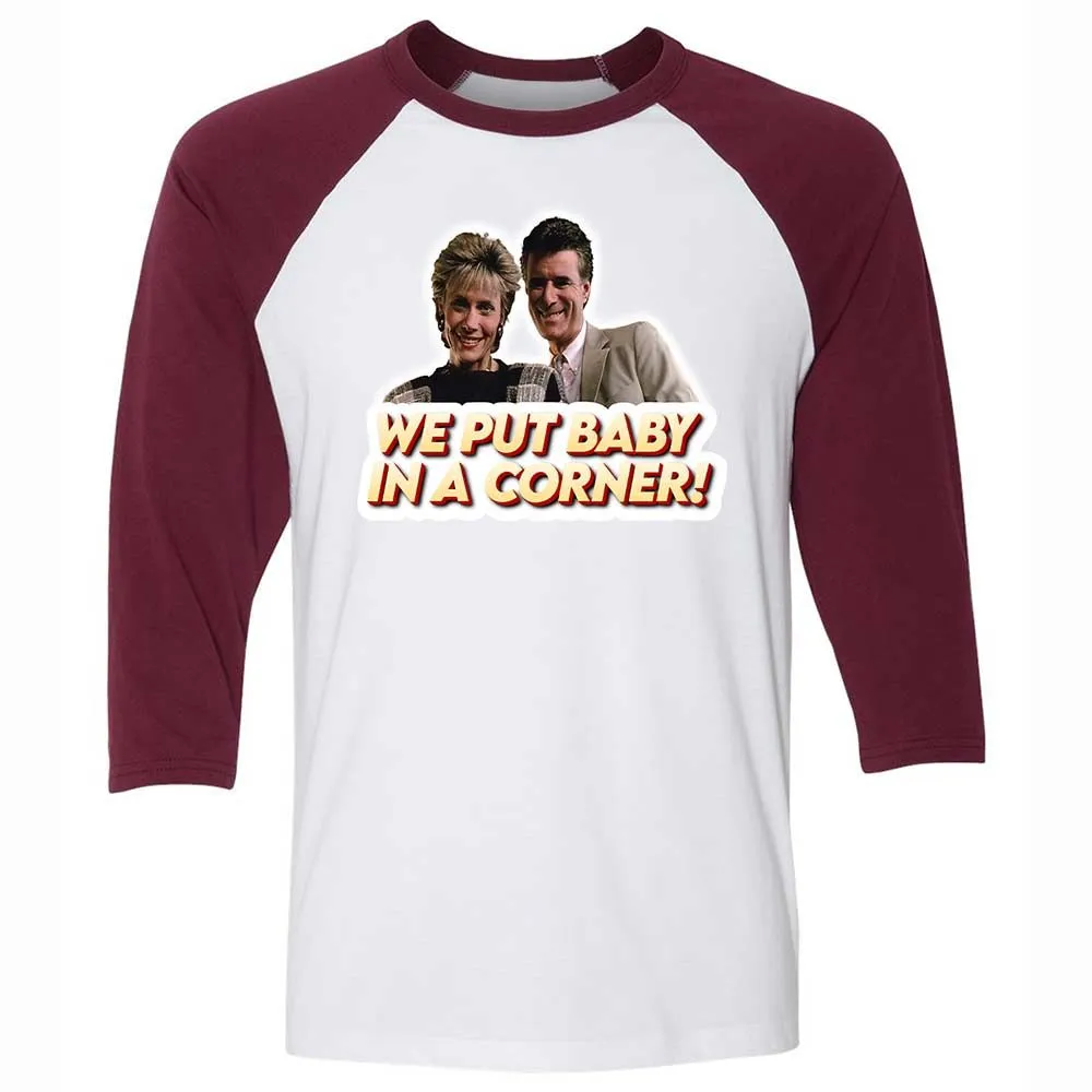 Unisex 3/4 Baseball Tee - Q5UBXTPM - White/Maroon - 7