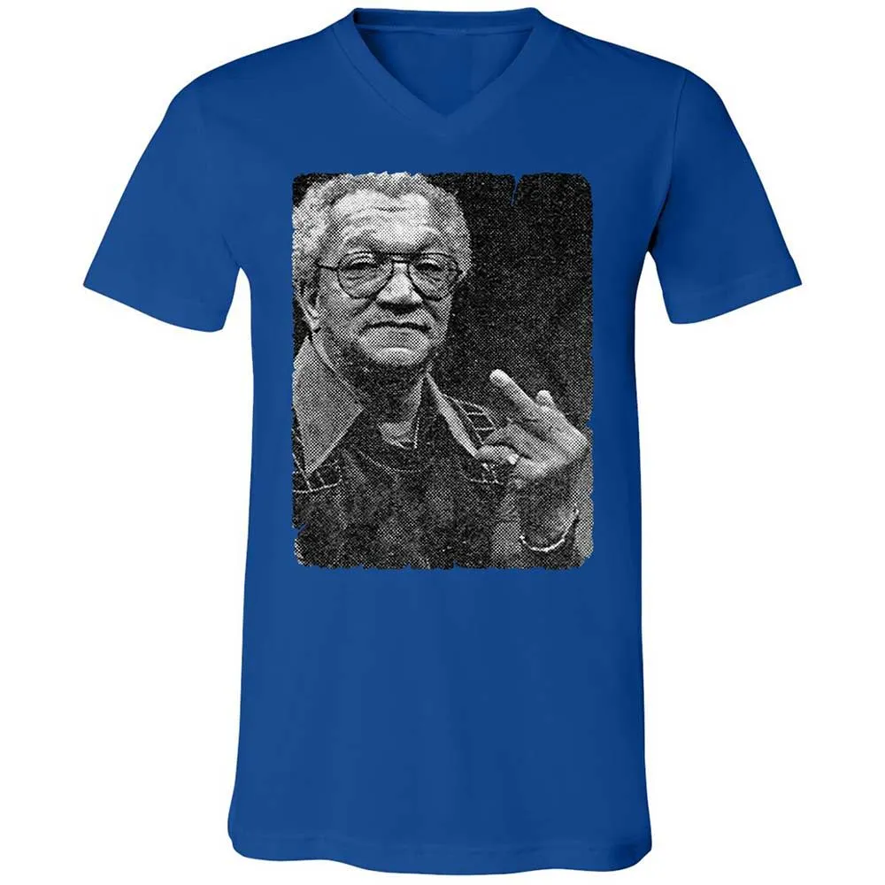 Unisex V-Neck T-Shirt - QSYYE7NS - True Royal - 3