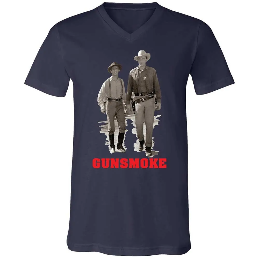 Unisex V-Neck T-Shirt - J6JGGQX9 - Navy - 2
