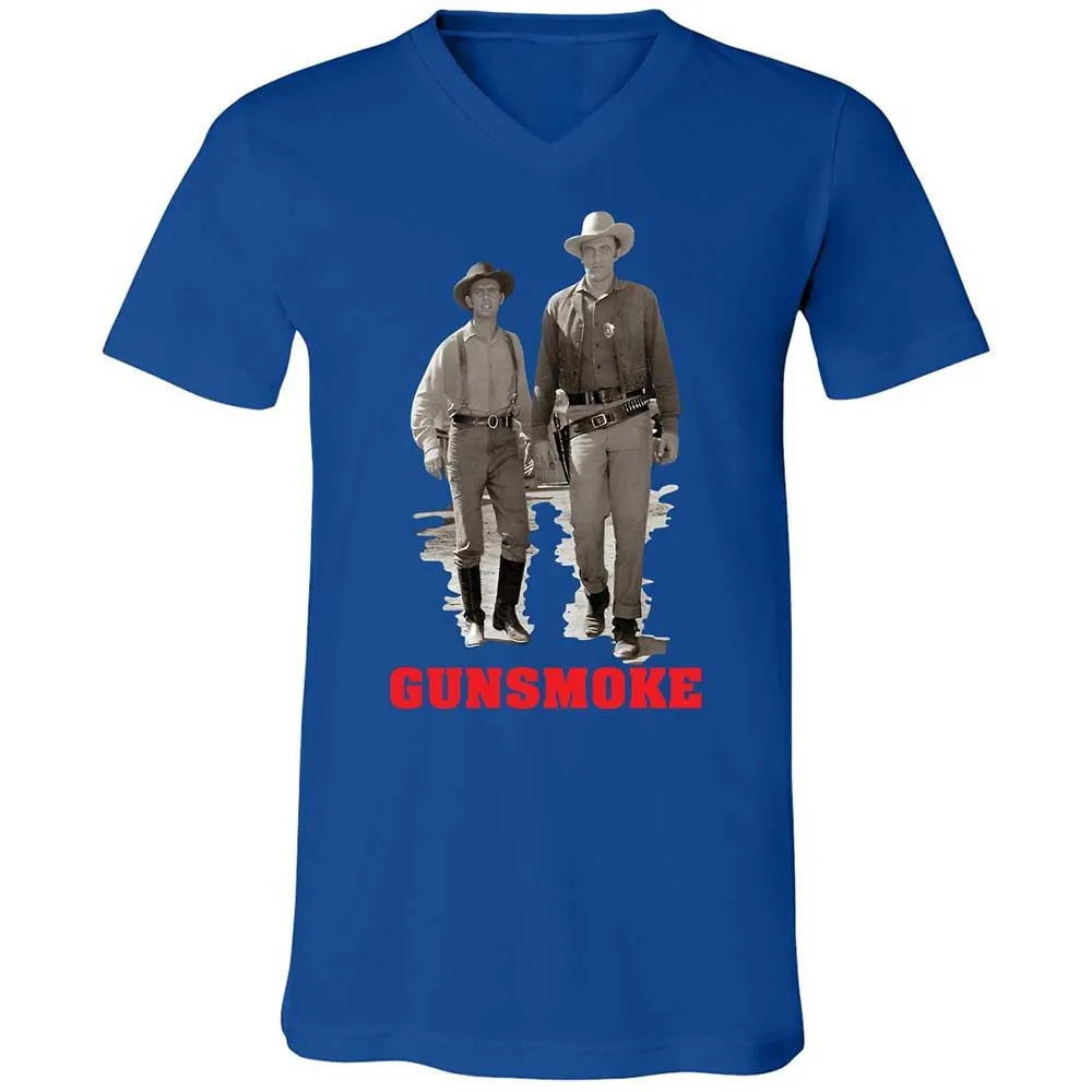 Unisex V-Neck T-Shirt - J6JGGQX9 - True Royal - 4