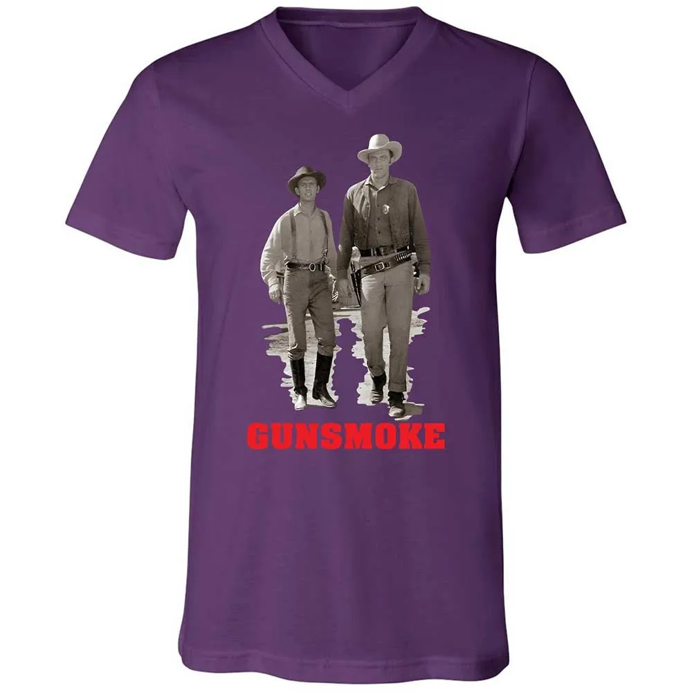 Unisex V-Neck T-Shirt - J6JGGQX9 - Team Purple - 10