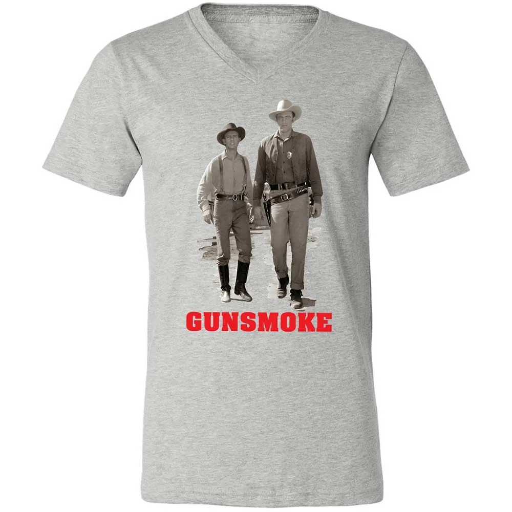 Unisex V-Neck T-Shirt - J6JGGQX9 - Athletic Heather - 15