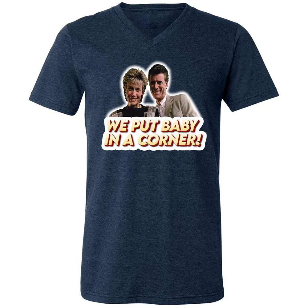 Unisex V-Neck T-Shirt - XS3JF3F2 - Heather Navy - 3