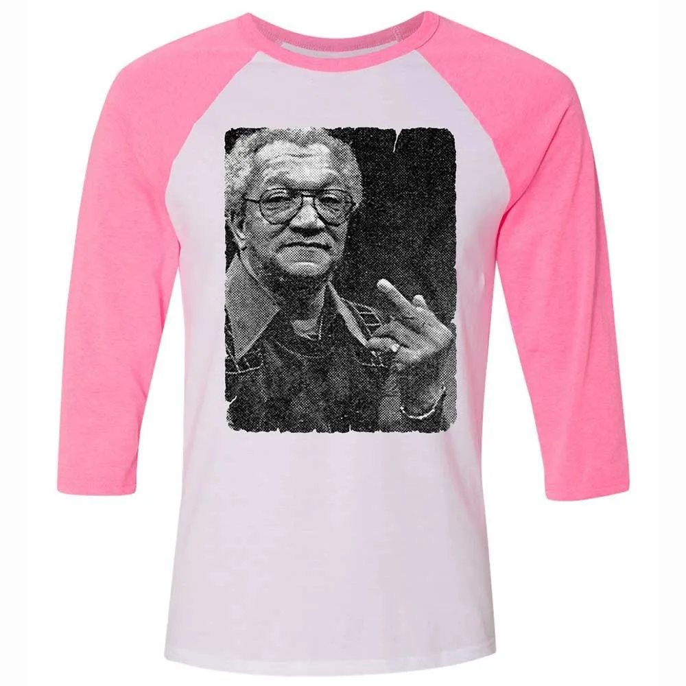 Unisex 3/4 Baseball Tee - DXFUH3DL - White/Neon Pink - 12