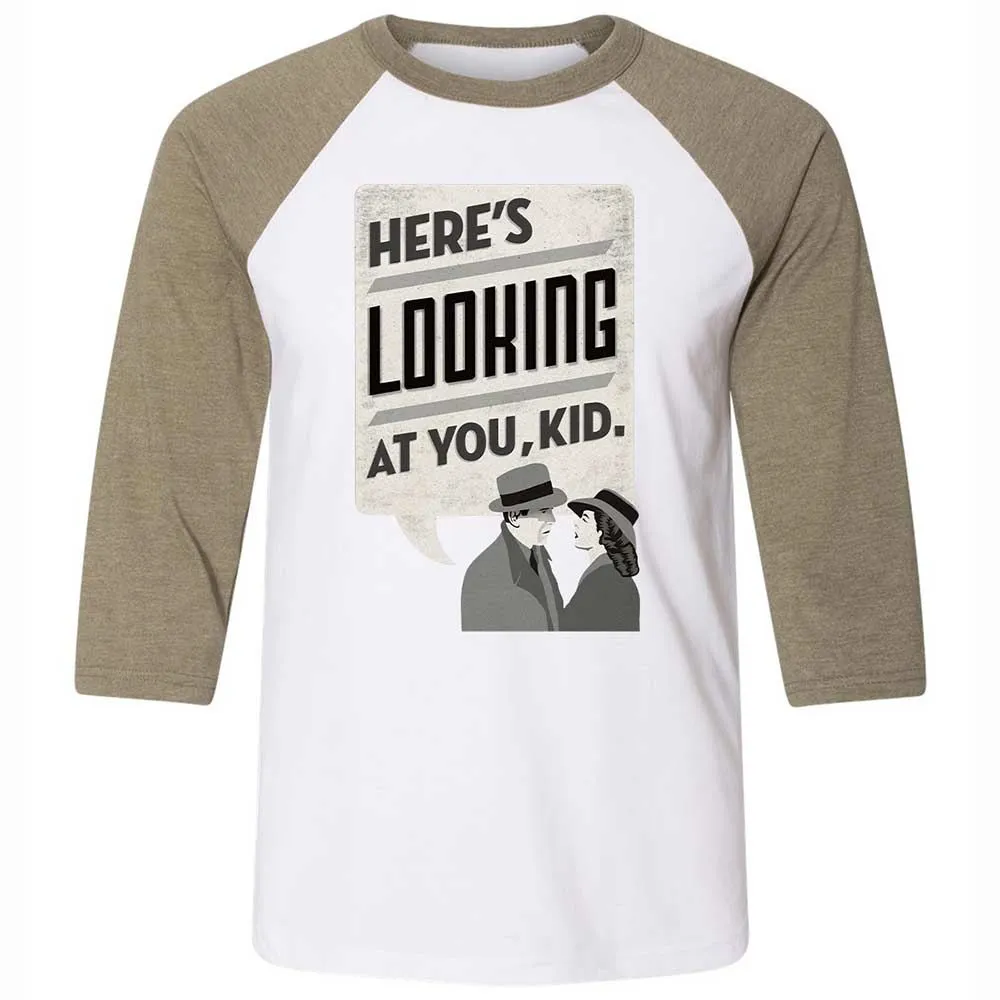 Here's Looking at You Kid - White/Heather Olive - 4
