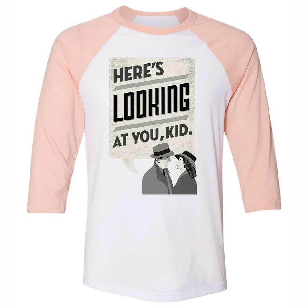 Here's Looking at You Kid - White/Heather Peach - 5