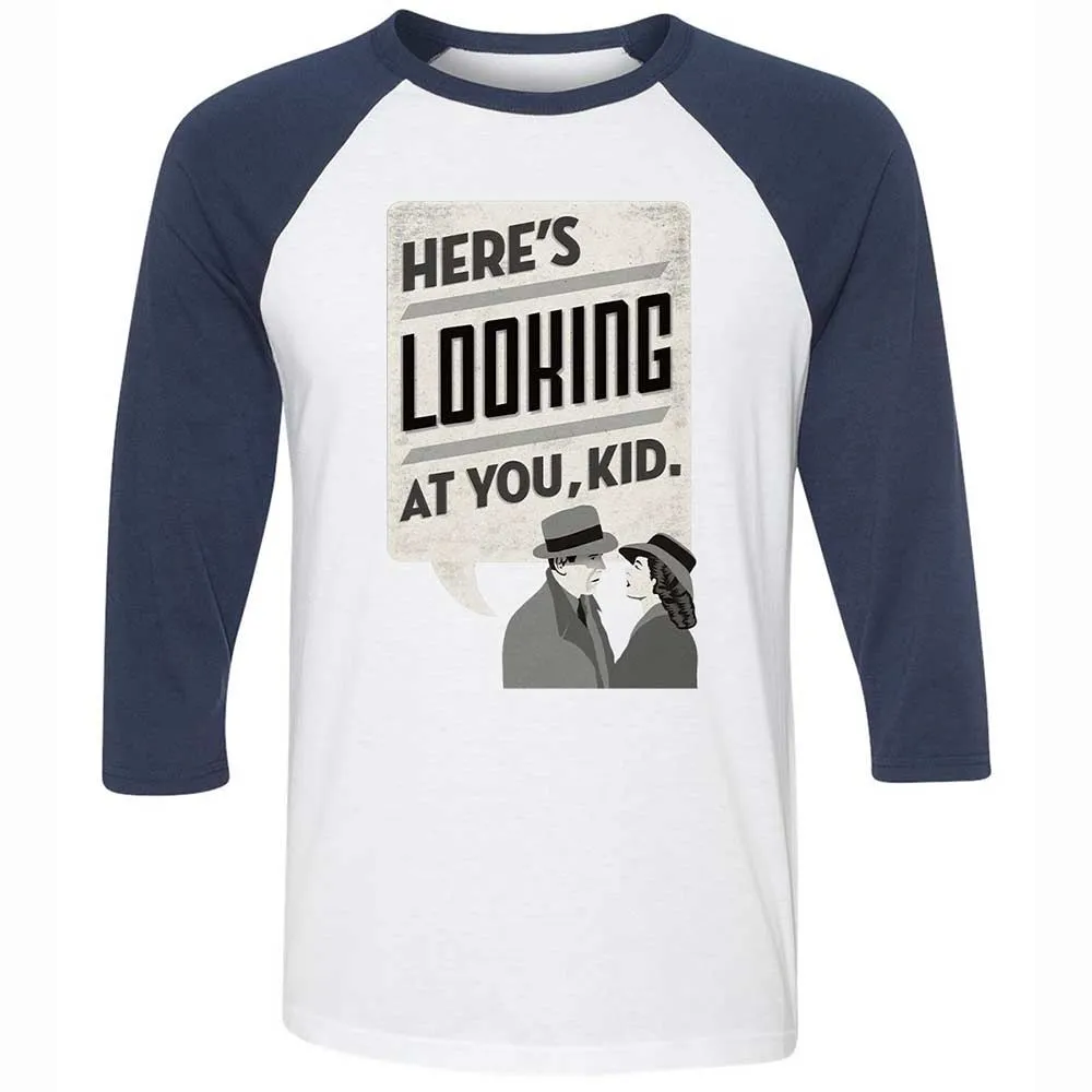 Here's Looking at You Kid - White/Navy - 8