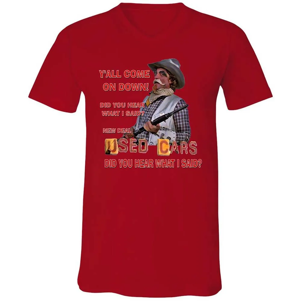 Unisex V-Neck T-Shirt - SNPJWA1Q - Red - 5