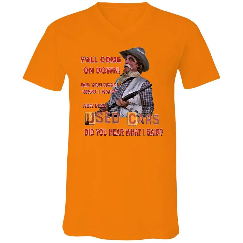 Unisex V-Neck T-Shirt - SNPJWA1Q - Orange - 7