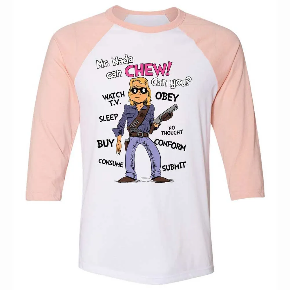 I have come here to chew bubblegum and kick ass - White/Heather Peach - 5