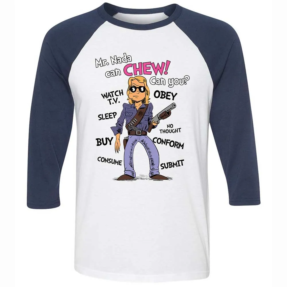 I have come here to chew bubblegum and kick ass - White/Navy - 8