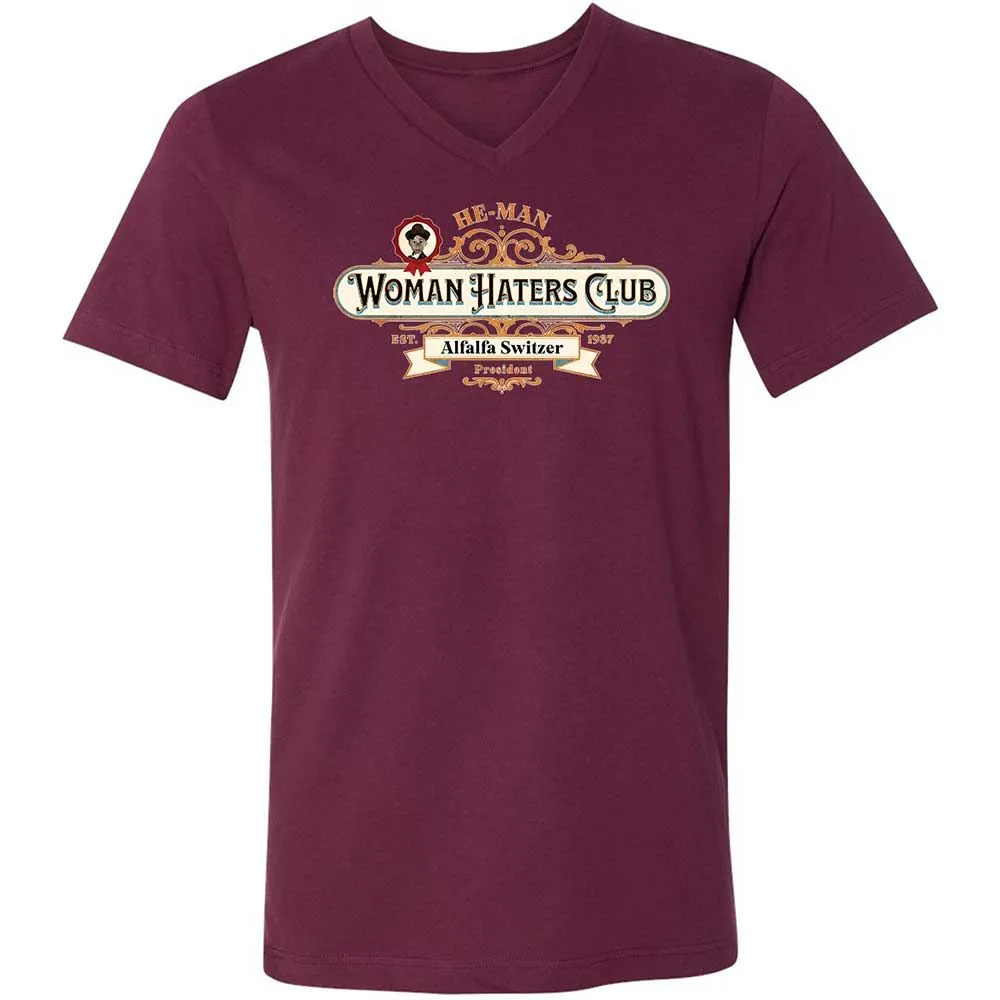 Unisex V-Neck T-Shirt - ZRWKEH1F - Maroon - 14