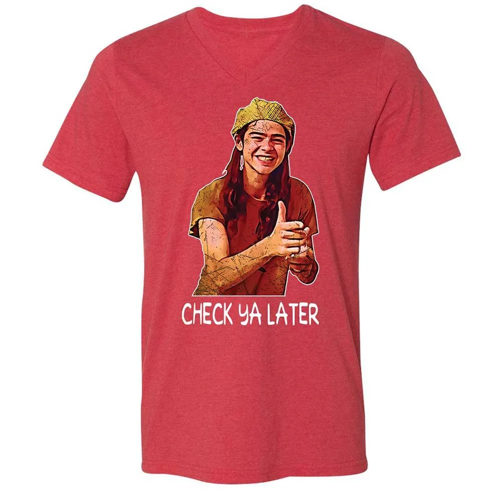 Unisex V-Neck T-Shirt - EX1F6HKS - Heather Red - 7