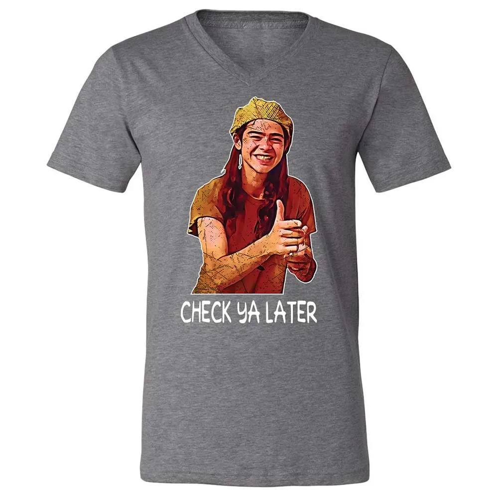 Unisex V-Neck T-Shirt - EX1F6HKS - Deep Heather - 14