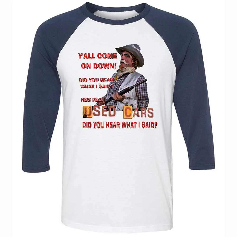 Unisex 3/4 Baseball Tee - 33H9Z88C - White/Navy - 8