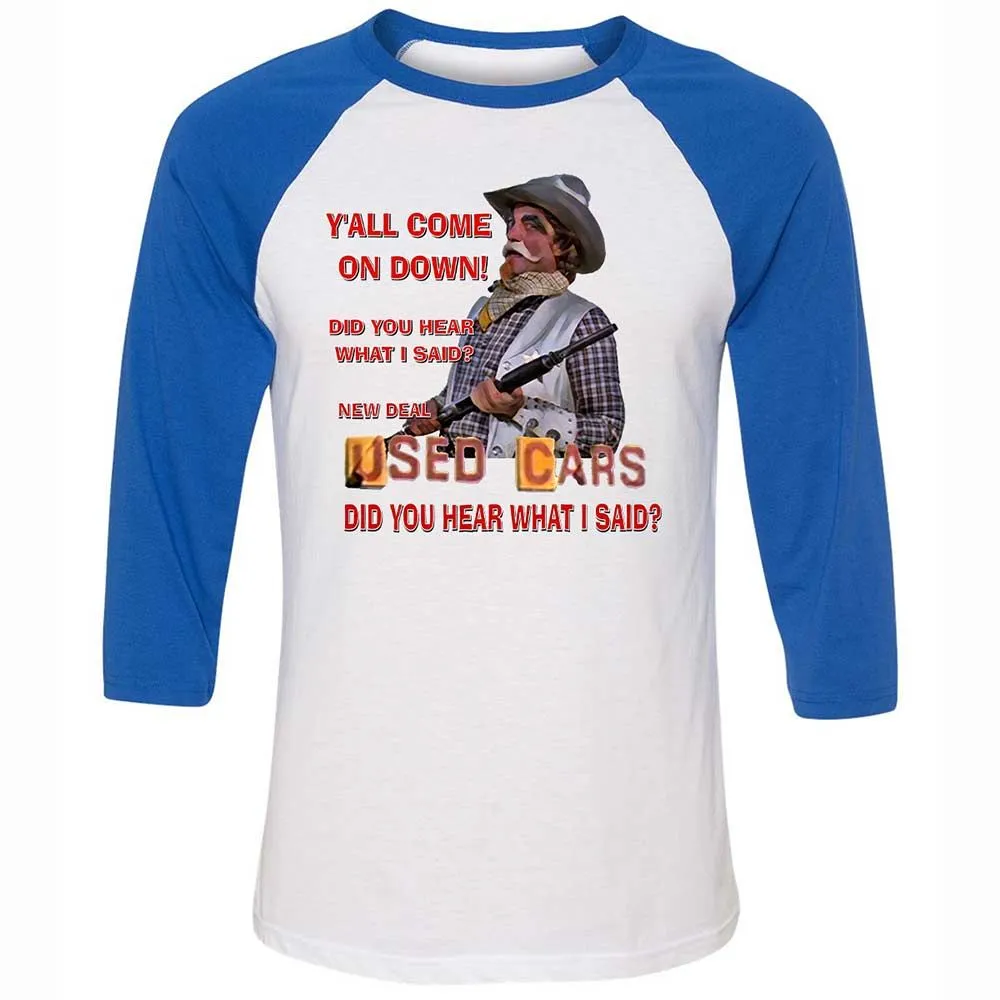 Unisex 3/4 Baseball Tee - 33H9Z88C - White/True Royal - 10