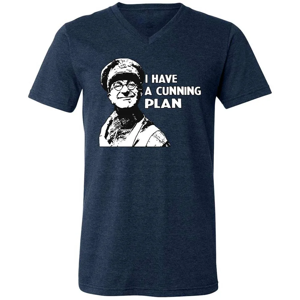 Unisex V-Neck T-Shirt - W3PSPYSB - Heather Navy - 3