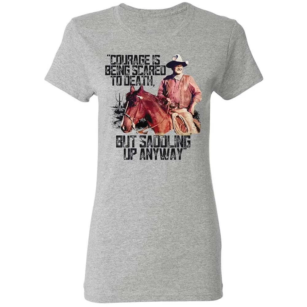 Courage is being scared to death, but saddling up anyway - Sport Grey - 2