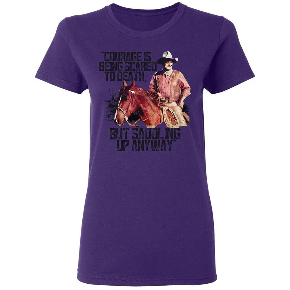 Courage is being scared to death, but saddling up anyway - Purple - 11