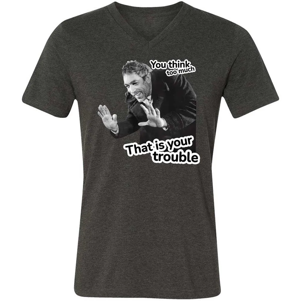 Unisex V-Neck T-Shirt - TC24ENTR - Dark Grey Heather - 8