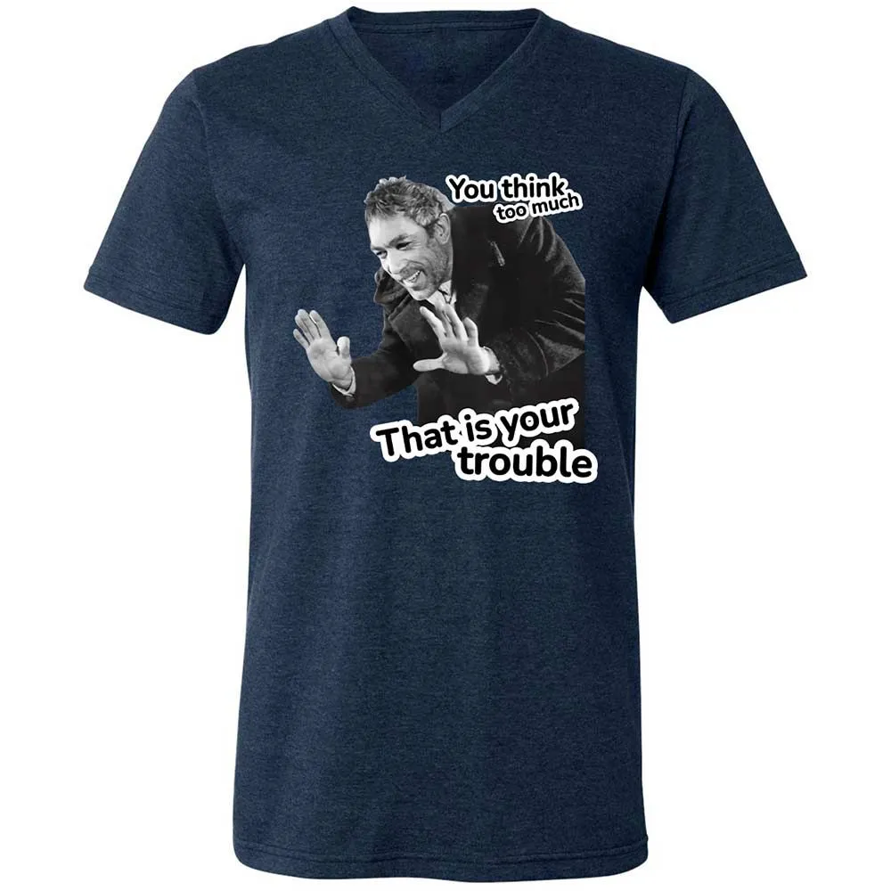 Unisex V-Neck T-Shirt - TC24ENTR - Heather Navy - 13