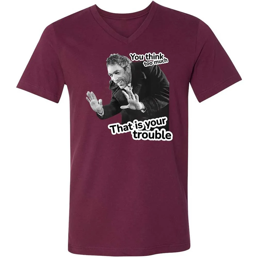 Unisex V-Neck T-Shirt - TC24ENTR - Maroon - 14