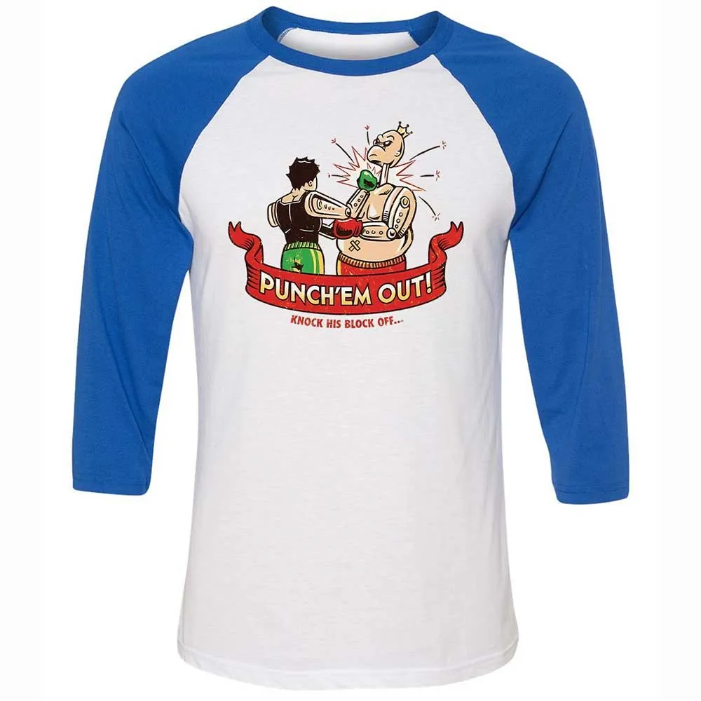 Unisex 3/4 Baseball Tee - JDHDNJ78 - White/True Royal - 10