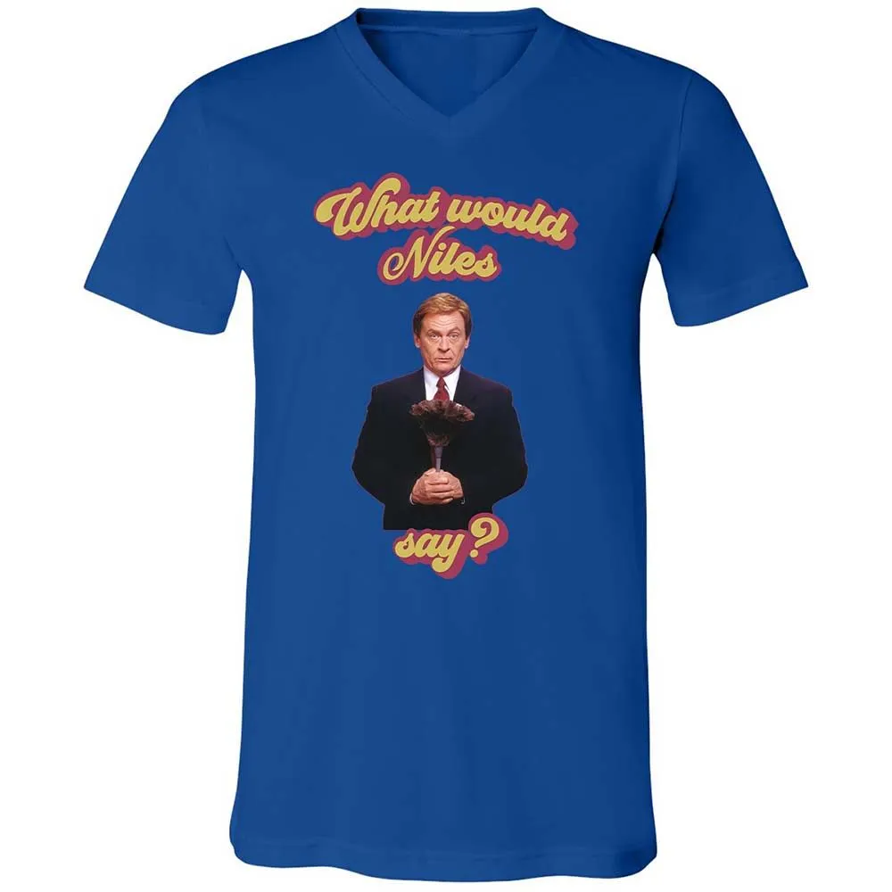 Unisex V-Neck T-Shirt - Y1XXTTVB - True Royal - 3