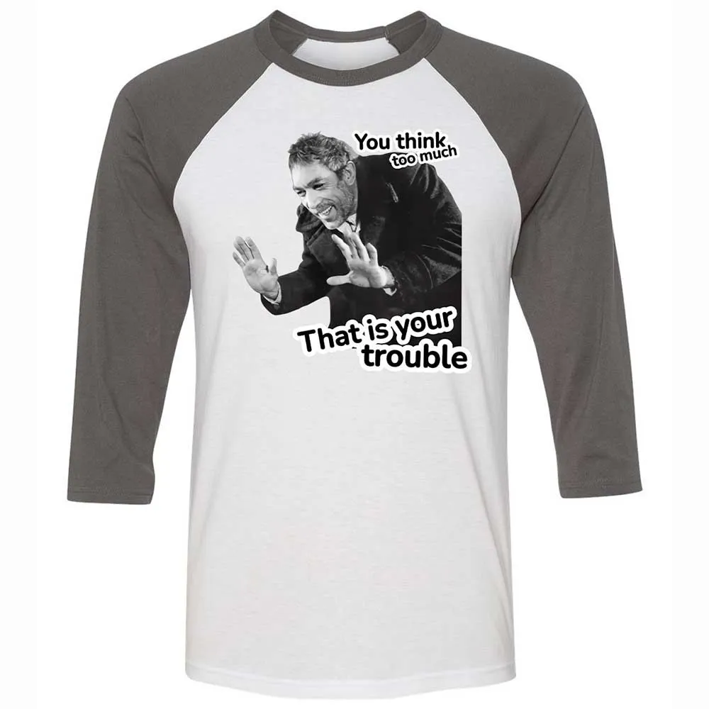 Unisex 3/4 Baseball Tee - 2V43RBG2 - White/Asphalt - 2