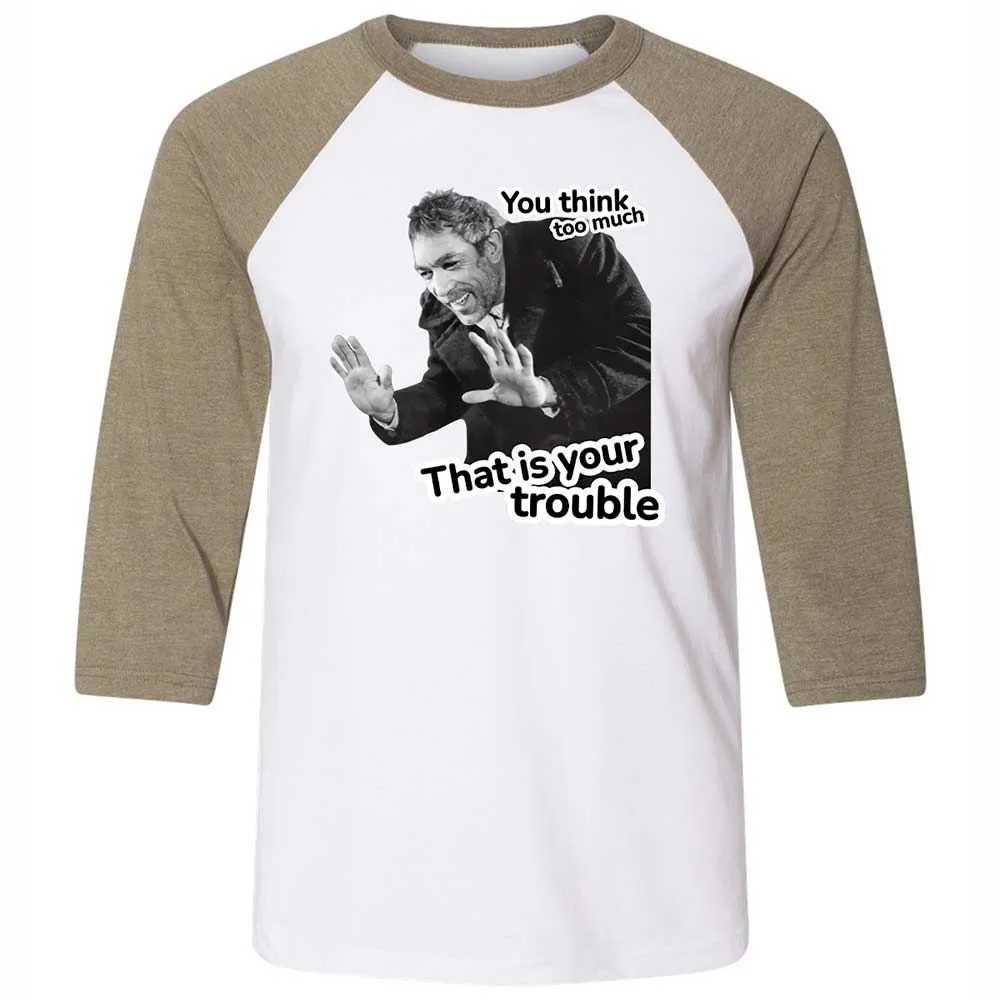 Unisex 3/4 Baseball Tee - 2V43RBG2 - White/Heather Olive - 4
