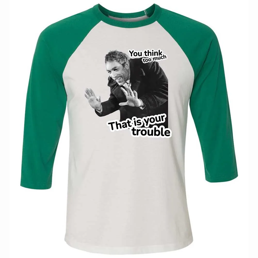 Unisex 3/4 Baseball Tee - 2V43RBG2 - White/Kelly - 6