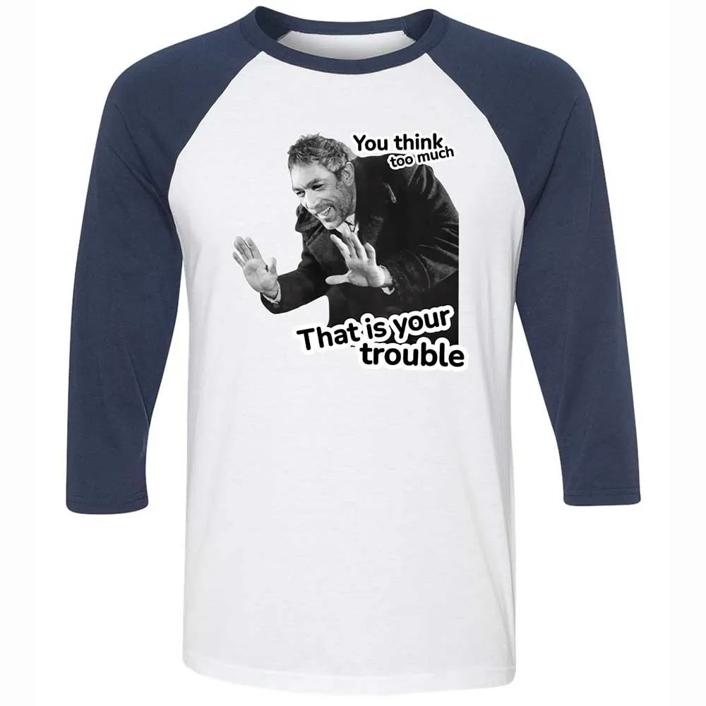Unisex 3/4 Baseball Tee - 2V43RBG2 - White/Navy - 8