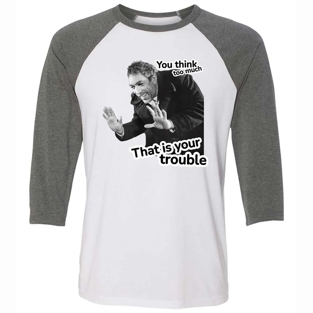 Unisex 3/4 Baseball Tee - 2V43RBG2 - White/Deep Heather - 11