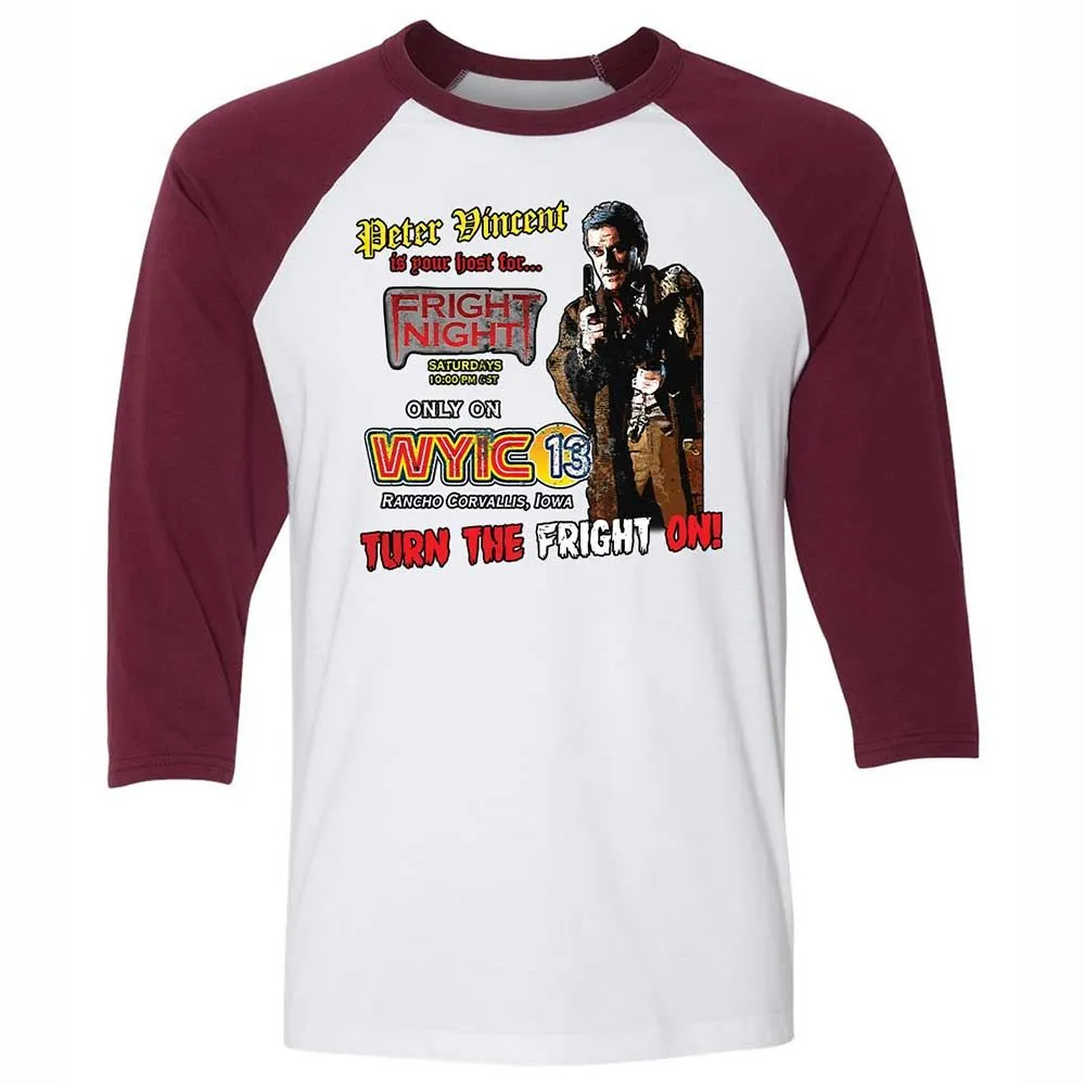 Peter Vincent Fright horror night cult - White/Maroon - 7