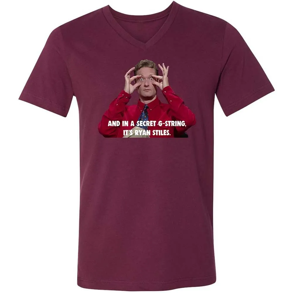 Unisex V-Neck T-Shirt - JV2RWEA5 - Maroon - 8