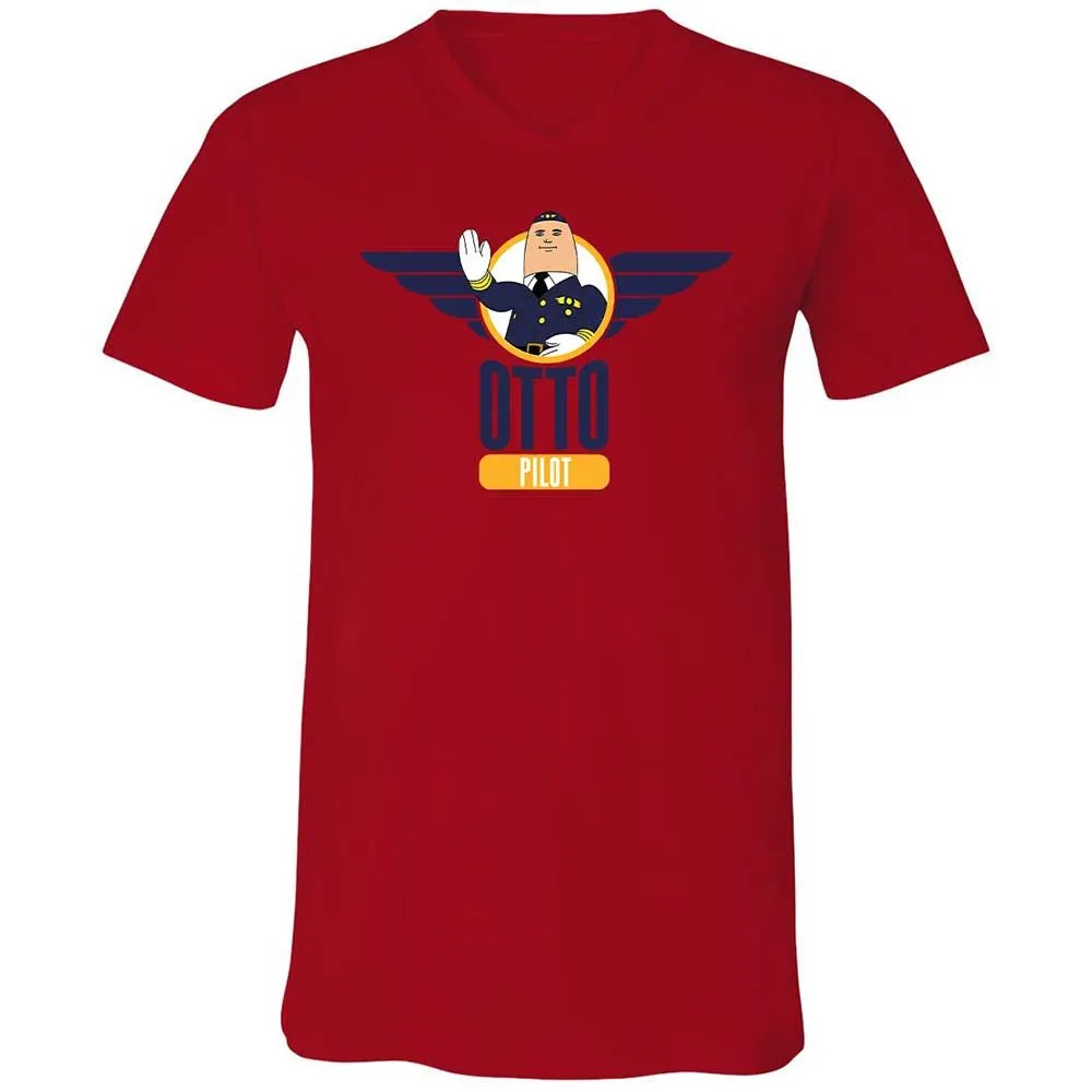 Unisex V-Neck T-Shirt - KZBQSWRY - Red - 5