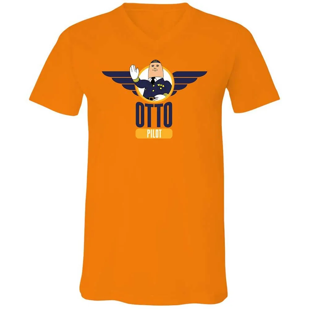 Unisex V-Neck T-Shirt - KZBQSWRY - Orange - 7