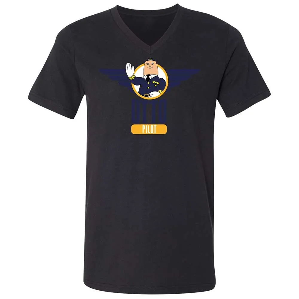 Unisex V-Neck T-Shirt - KZBQSWRY - Black - 11