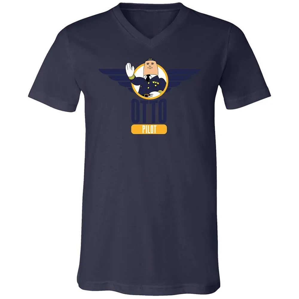 Unisex V-Neck T-Shirt - KZBQSWRY - Navy - 12