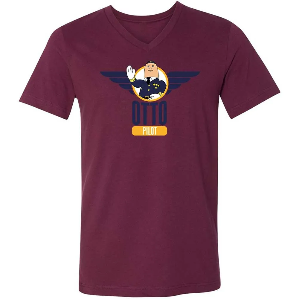 Unisex V-Neck T-Shirt - KZBQSWRY - Maroon - 14
