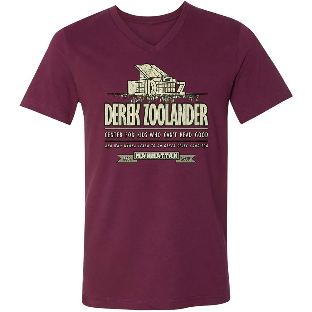 Unisex V-Neck T-Shirt - 453YTGM2 - Maroon - 8
