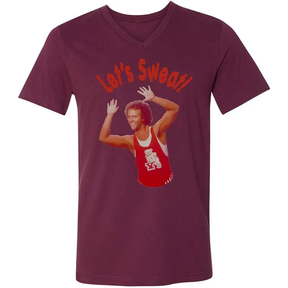 Unisex V-Neck T-Shirt - J5V38DGZ - Maroon - 14